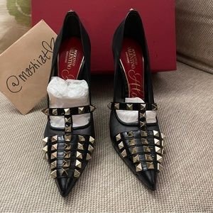 Valentino Garavani Black Alcove 100 Heels